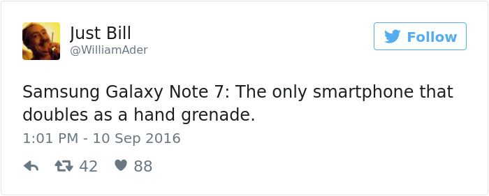 The Funniest Reactions To The Samsung Galaxy Note 7 Exploding