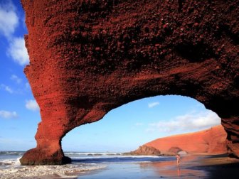 Rock Archway Collapses On A Moroccan Beach