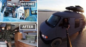 Man Turns His Grandmother's Old Van Into The Ultimate Adventure Mobile