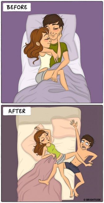 Drawings That Perfectly Sum Up Life Before And After Marriage