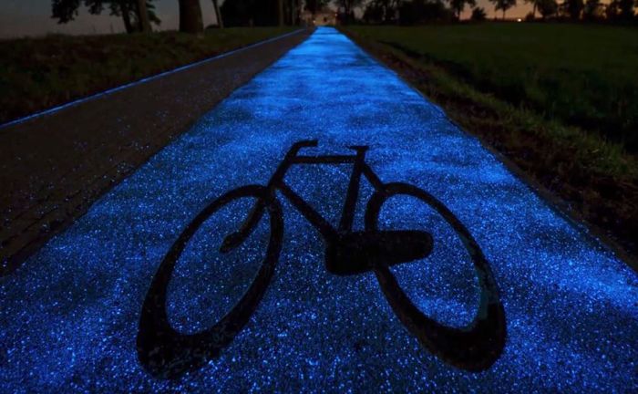 Glow In The Dark Bicycle Path Unveiled In Poland