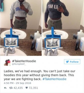 Guys Step Up And Fight Back Against Girls Stealing Their Hoodies