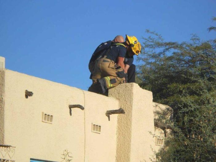 Guy Gets Pulled Out Of Chimney After Forgetting His Keys