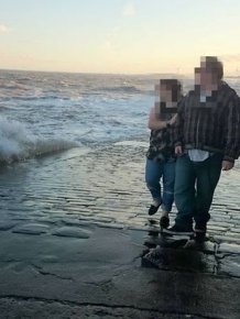 Woman Gets Dragged Into The Sea By A Powerful Wave