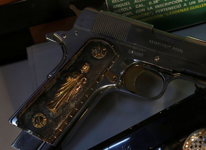 Golden Weapons That Once Belonged To Mexican Drug Lords