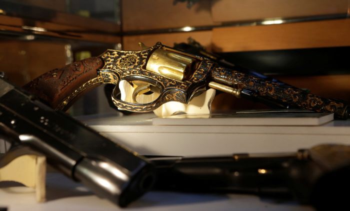 Golden Weapons That Once Belonged To Mexican Drug Lords