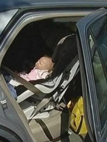 Cop Gets A Surprise When He Breaks Into A Car To Rescue A Baby