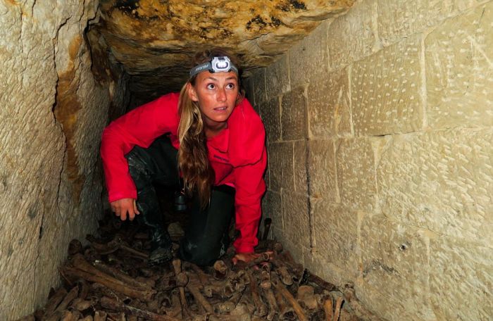 Real Life Indiana Jane Surfs Past Skeletons In The Catacombs Of Paris