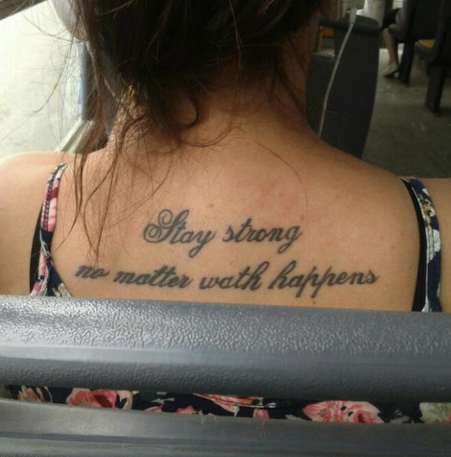 Unfortunate Tattoos With Misspelled Words