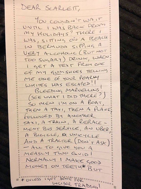 Dad Pens Adorable Letter From The Tooth Fairy To His Daughter