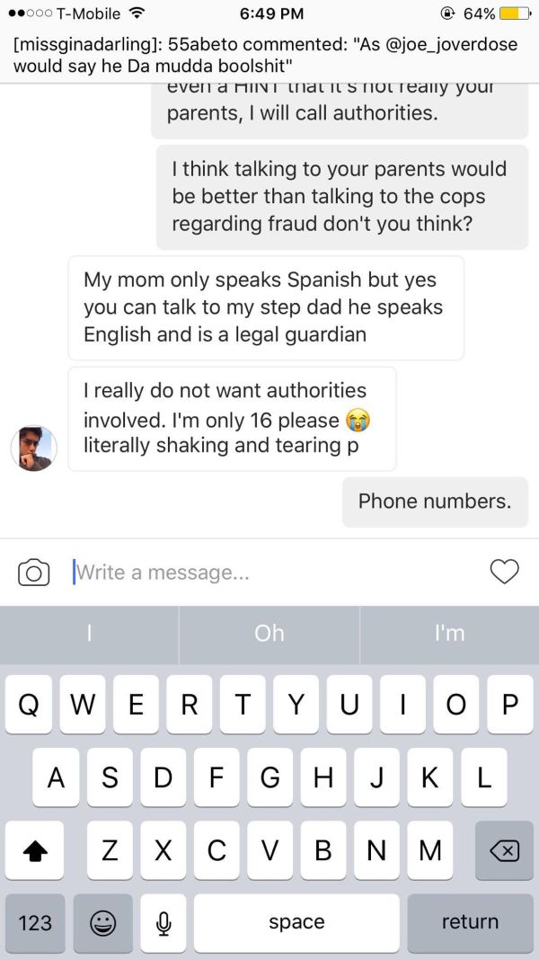 Instagram Scammer Learns A Hard Lesson After Getting Busted