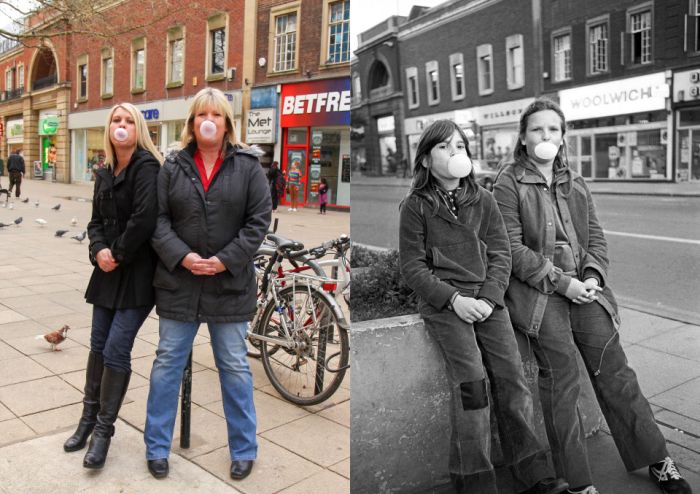 Amateur Photographer Recreates Old Photos With The Same People