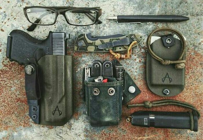 A Cool Collection Of Survival Kits And Weapons