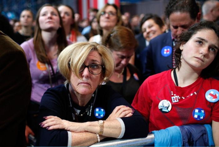 There Were Many Sad Faces At Hillary Clinton HQ On Election Night
