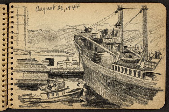 Soldier's Sketchbook Shows World War II Through The Eyes Of An Architect