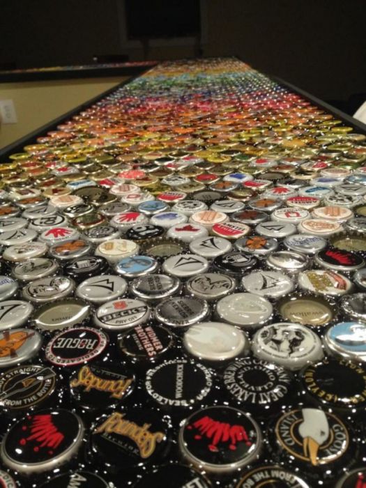 Guy Turns His Bottle Cap Collection Into Something Amazing