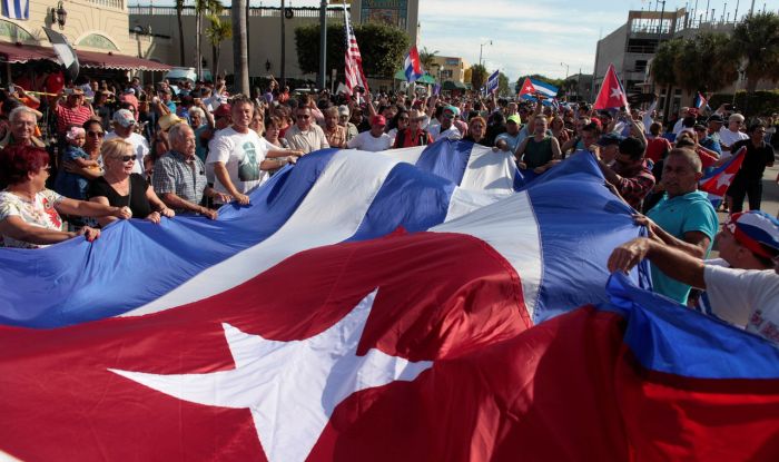People Take To The Streets To Celebrate The Death Of Fidel Castro