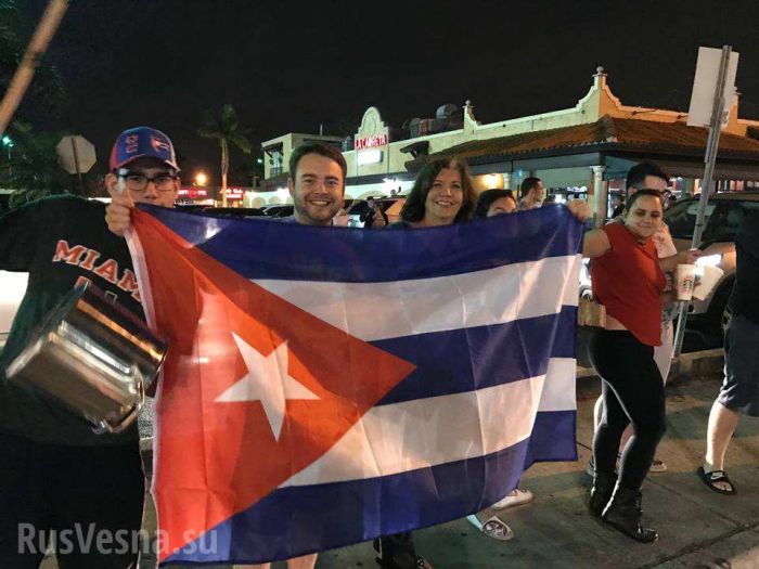 People Take To The Streets To Celebrate The Death Of Fidel Castro