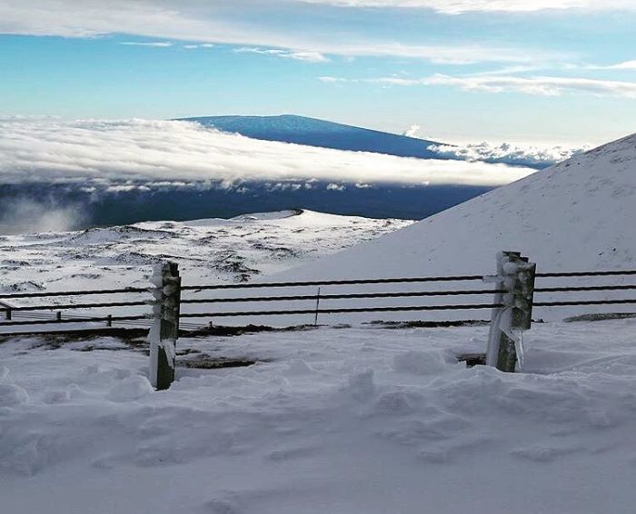 Parts Of Hawaii Are Covered In Snow