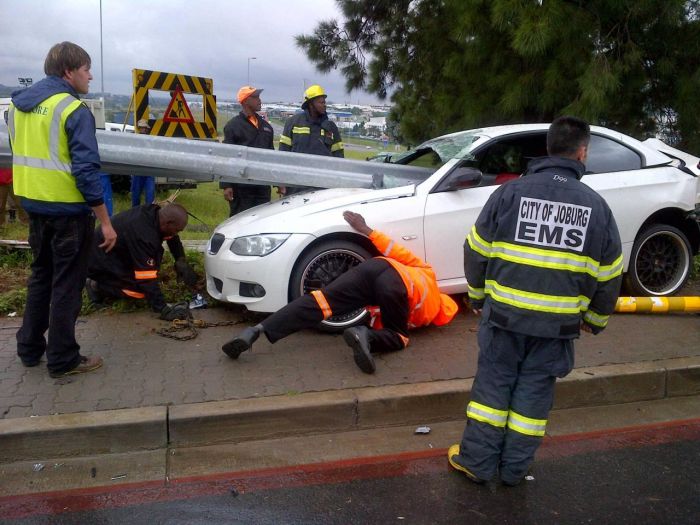 Driver Survives Brutal BMW Crash