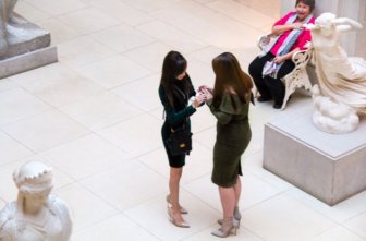 Bystander Has An Awesome Reaction To Watching Two Women Get Engaged