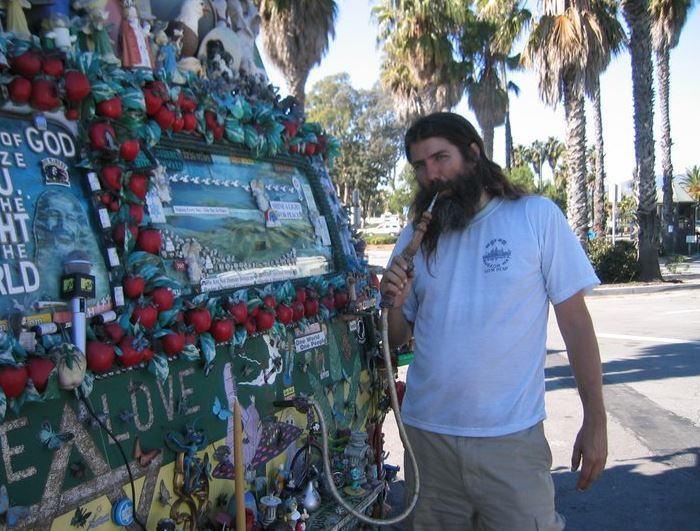 Jesus Loving Hippie Travels The World Showing Off His Van