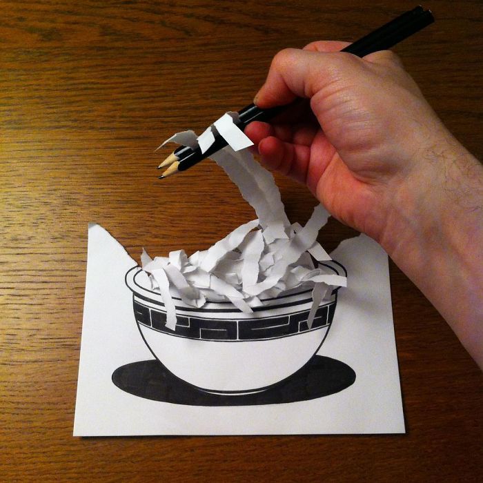Illustrator Brings His Cartoons To Life With Clever 3D Tricks