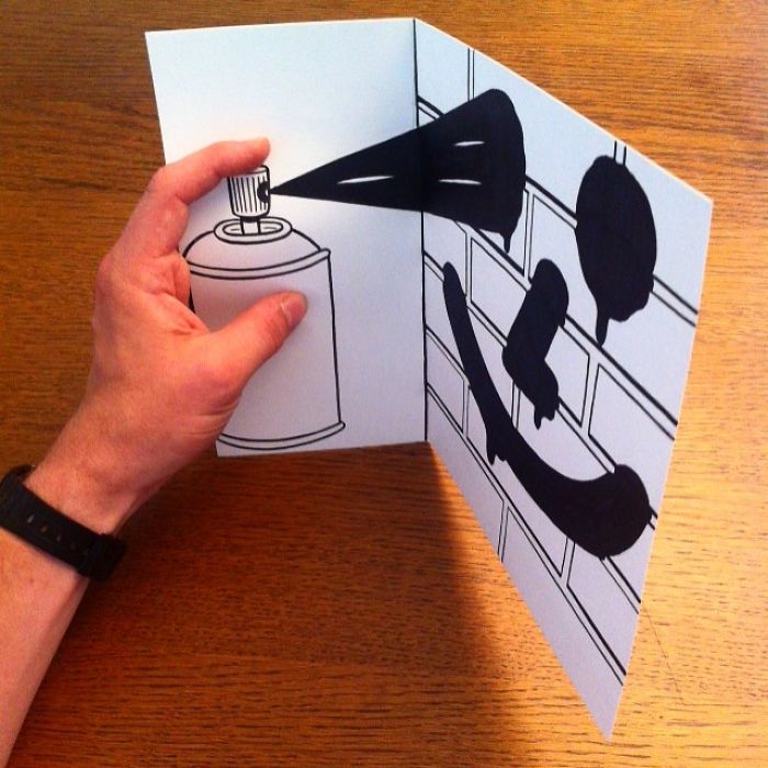Illustrator Brings His Cartoons To Life With Clever 3D Tricks