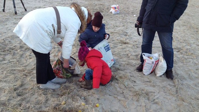 Children On North Sea Island Delighted By Flood Of Plastic Eggs