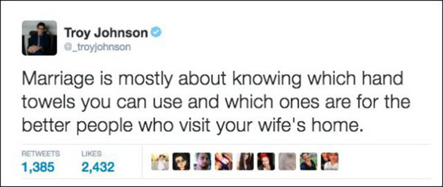 Married Men Use Hilarious Tweets To Describe Their Marriage