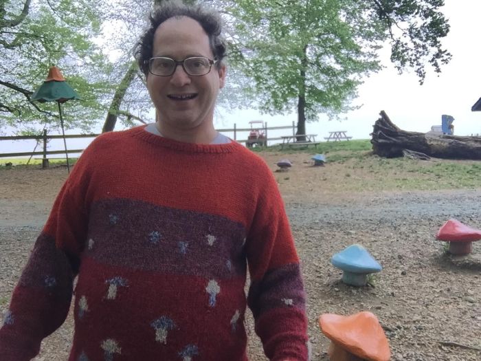 Guy Makes Sweaters Of Specific Places Then Wears Them To Those Places