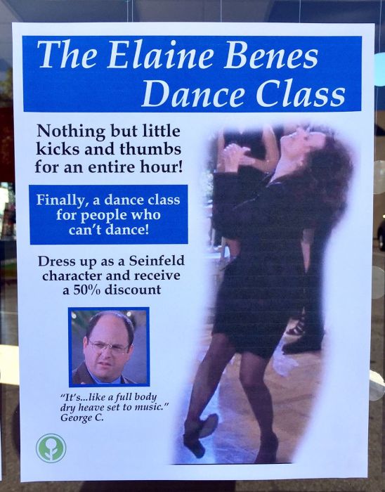 Someone Added Hilarious Fake Dance Classes To A Local Dance Studio