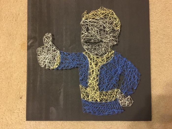 How To Make A Fallout Vault Boy Nail Board From Start To Finish