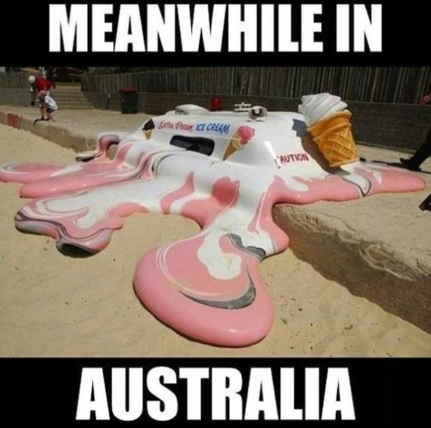 Australians Are Laughing Off The Pain As They Try To Survive A Heatwave
