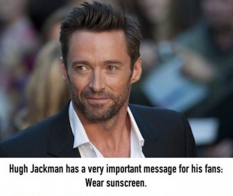 Hugh Jackman Warns Fans To Wear Sunscreen