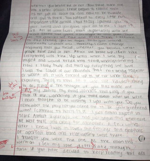 Guy Grades A Ridiculous Apology Letter From His Ex