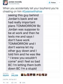 Twitter Roasts Girl After She Gets Called Out For Cheating