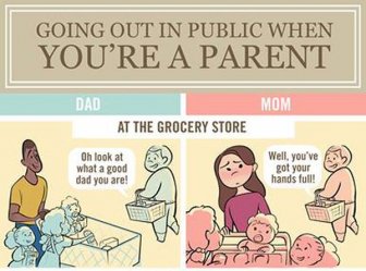 The Difference Between Dads And Moms Going Out In Public