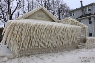 This House Is Completely Frozen In Ice