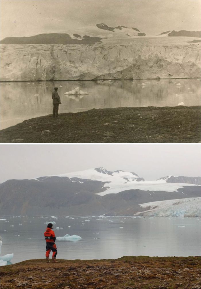 Shocking Photos Show 100 Years Of Climate Change In The Arctic