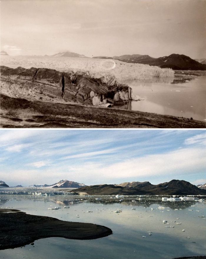 Shocking Photos Show 100 Years Of Climate Change In The Arctic