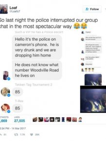 Police Officer Uses Group Chat To Get Drunk Man Home
