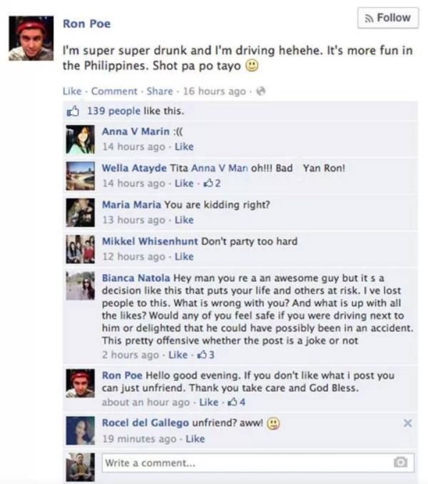 Drunk Facebook Status Updates You're Glad You Didn't Post