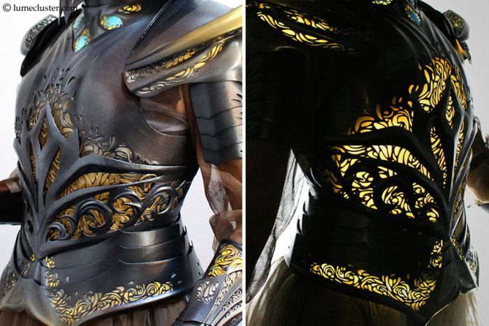 Woman Spends 518 Hours Making Futuristic Medieval Armor