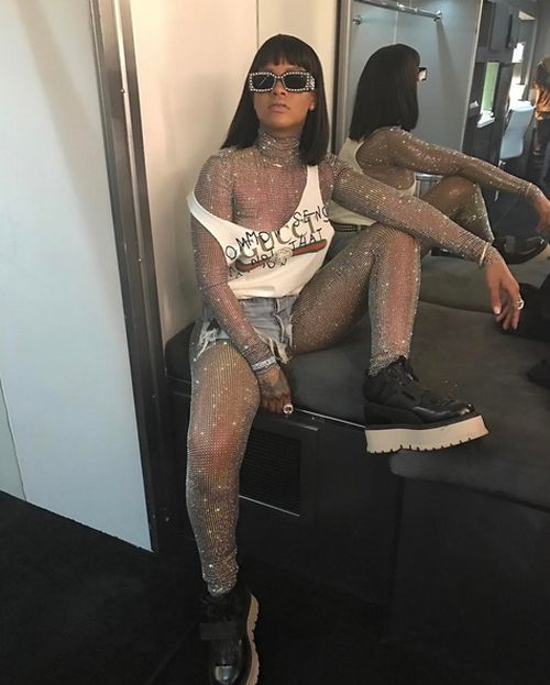 Rihanna Turns Heads With Strange Bodysuit At Coachella