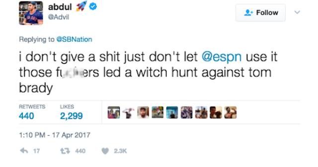 Patriots Fan Owns ESPN On Twitter