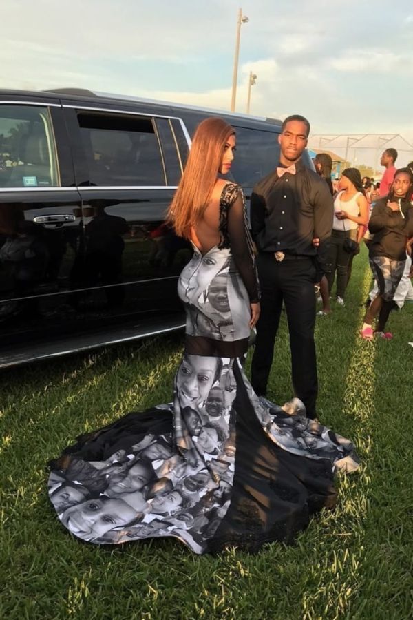 Teen Wears Dress To Prom With The Faces Of Black Police Brutality Victims
