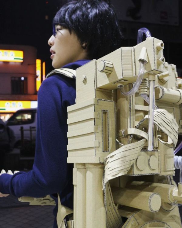 Japanese Cardboard Artist Turns Amazon Boxes Into Incredible Sculptures
