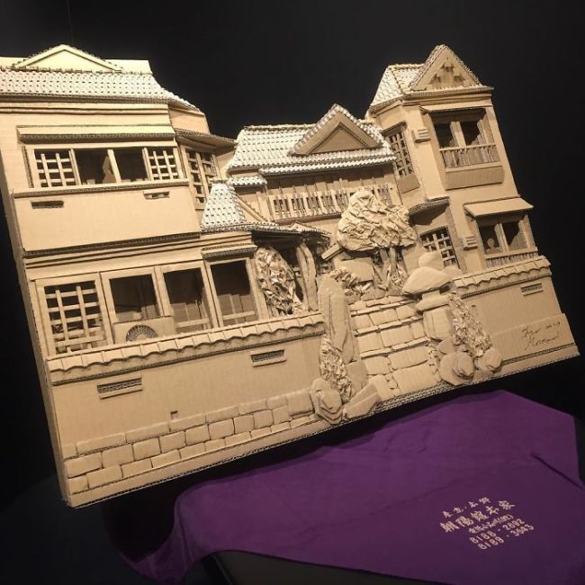 Japanese Cardboard Artist Turns Amazon Boxes Into Incredible Sculptures