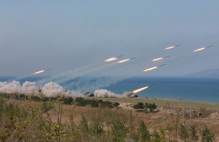 North Korea Holds Its Largest Live Fire Artillery Drill